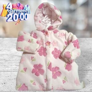 Amy byer pink floral coat size 4T